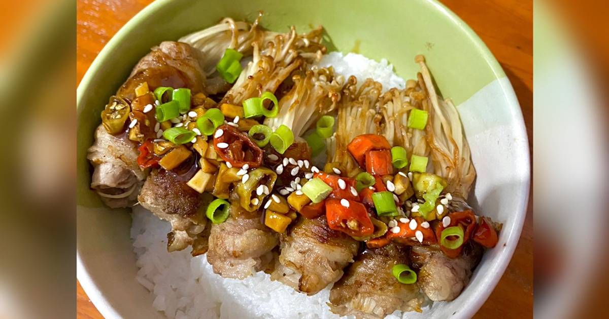 Resep Enoki Beef Roll Saus Teriyaki Oleh Indah Safitri Cookpad