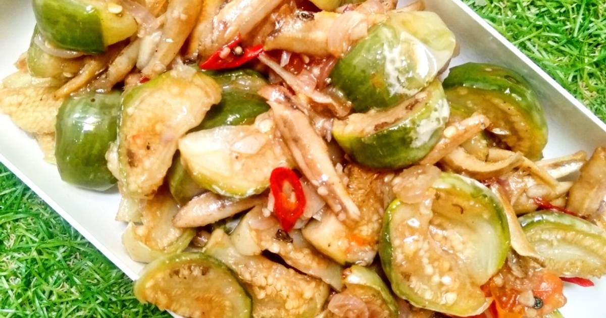 Resep Tumis Terong Hijau Teri Oleh Feni Tri Angraini Cookpad