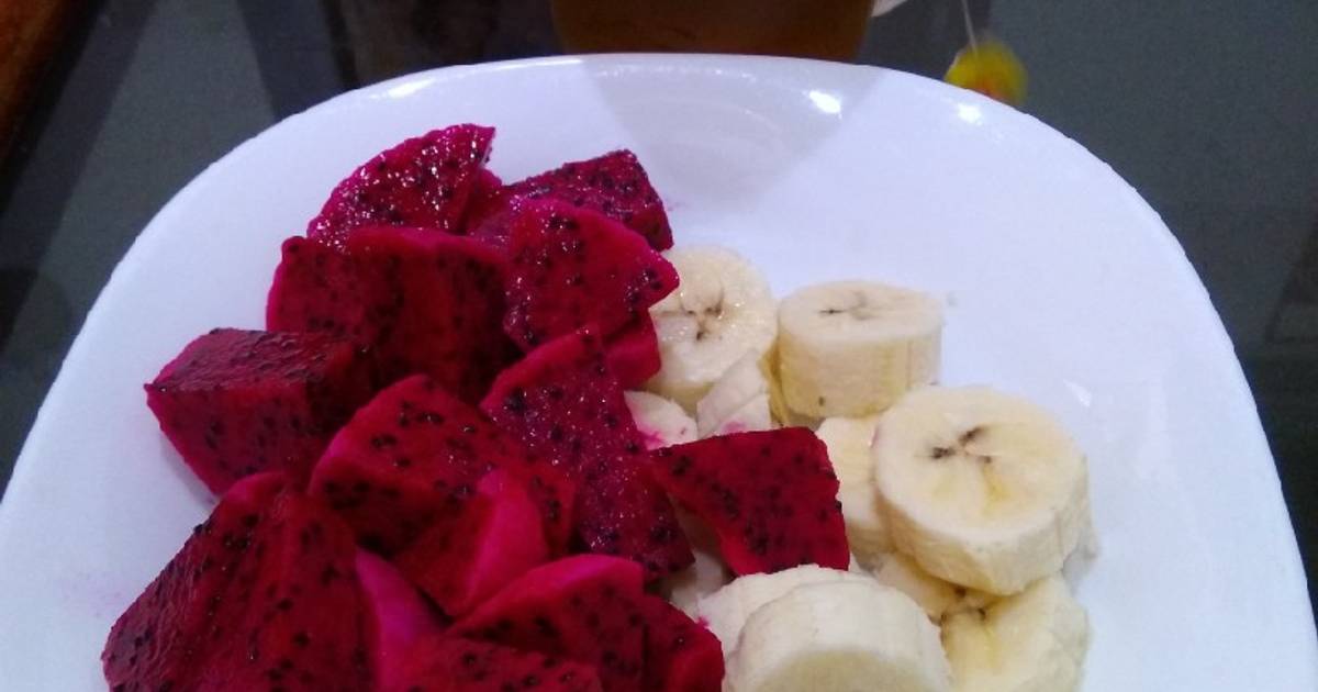 Resep Buah Naga Dan Pisang Sunpride Potong Sarapan Oleh Maria