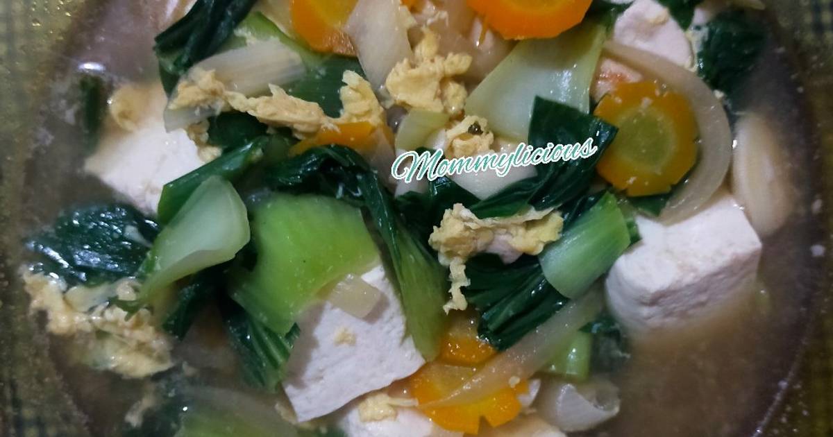 Resep Sup Tahu Pokcoy Mommylicious Oleh Elisabeth Bridasari W Cookpad