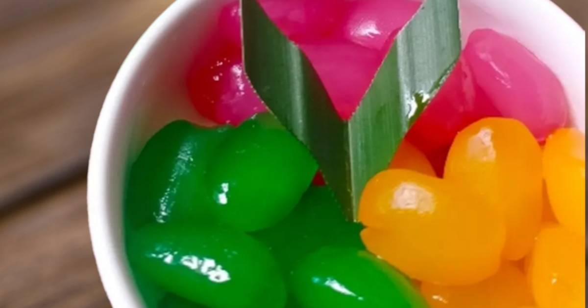 Resep Manisan Kolang Kaling Rainbow Aroma Daun Jeruk Oleh Ratih