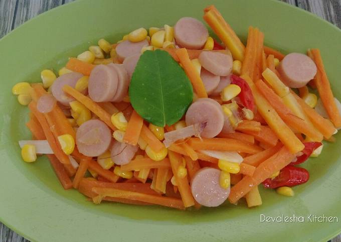 Resep Tumis Wortel Jagung Sosis Oleh Devalesha Kitchen Cookpad