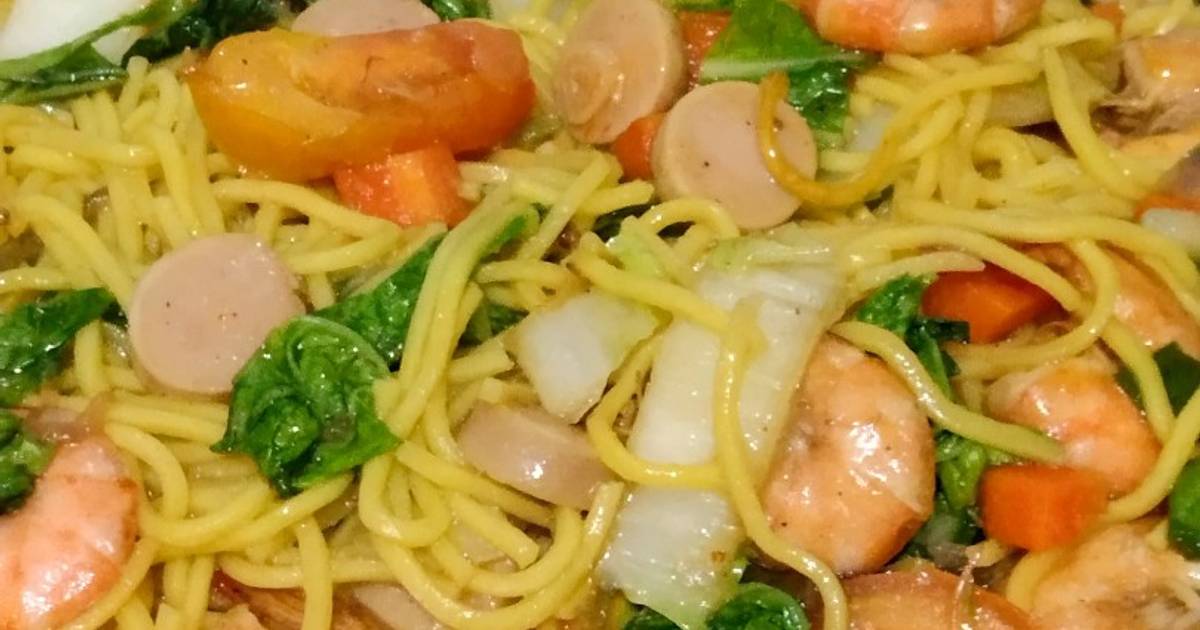 Resep Mie Panjang Umur Sosis Dan Udang Oleh Lanjarsih Mama Fifian