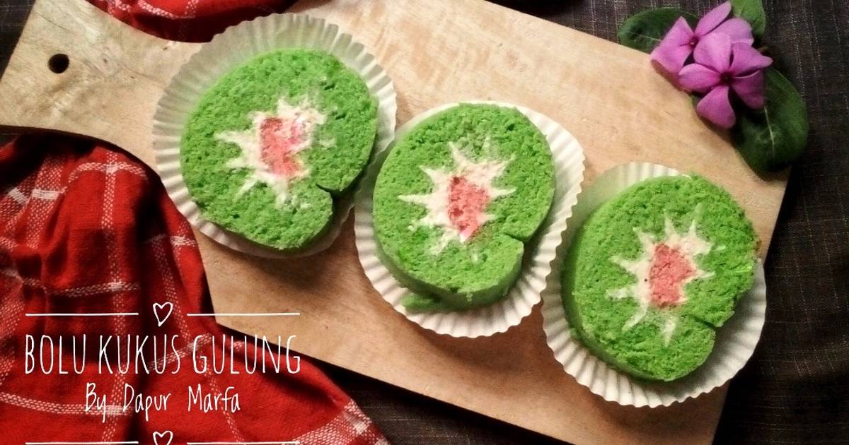 Resep Bolu Gulung Kukus Hijau Enak Dan Mudah Cookpad