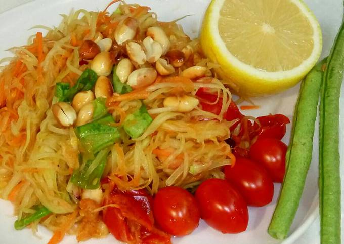 Resep SOM TAM Pepaya Salad Thailand Oleh Mia Shary Cookpad