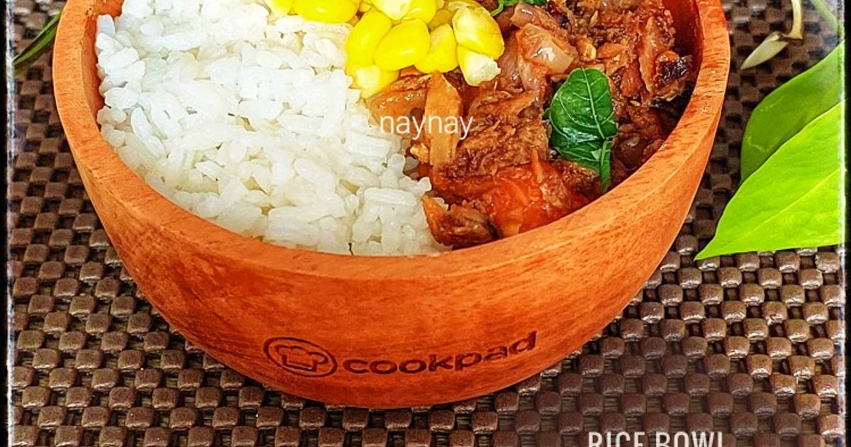 Resep Rice Bowl Tuna Asap Suwir Kemangi Jagung Manis Oleh NayNay