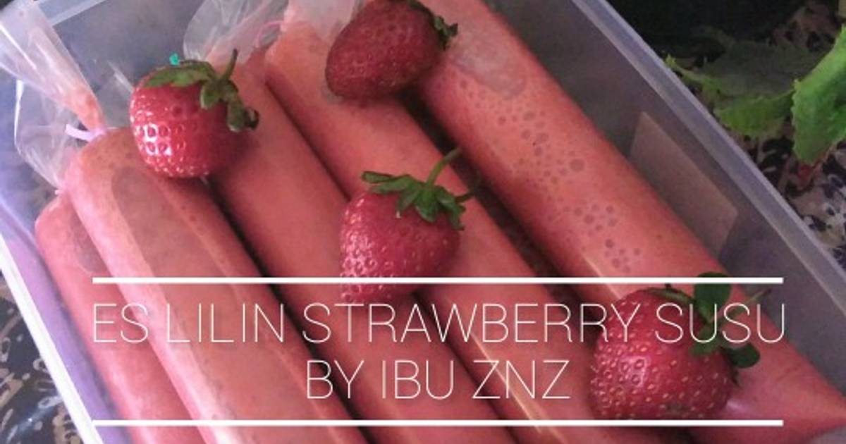 Resep Es Lilin Strawberry Susu Oleh Pujiati Aden Cookpad