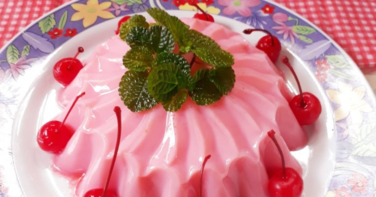 Resep Pudding Susu Strawberry Pekaninspirasi Bikinramadanberkes