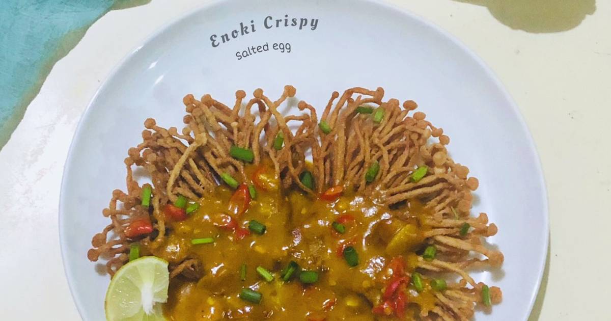 Resep Jamur Enoki Crispy Salted Egg Oleh Yoes Cookpad