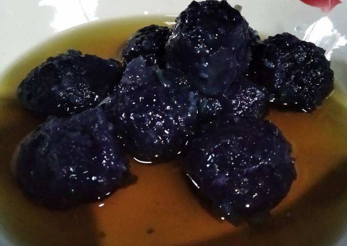 Resep Biji Salak Ubi Ungu Kuah Manis Oleh Tri Wahyuningsih Cookpad