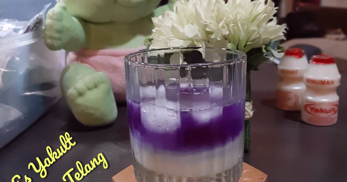 Resep Es Yakult Bunga Telang Oleh Alifah Lestari Cookpad