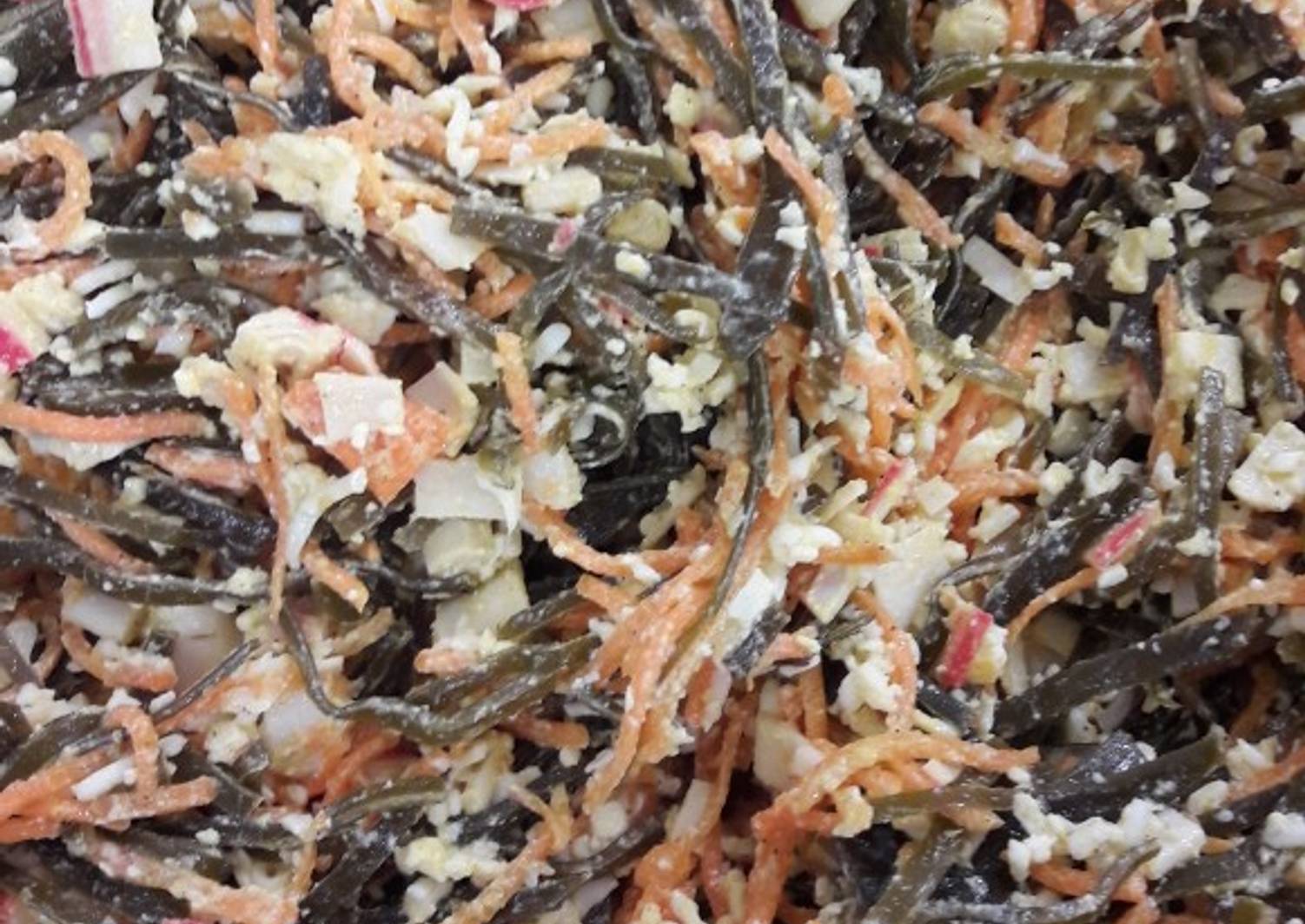 Салат с морской капустой и морковью по корейски