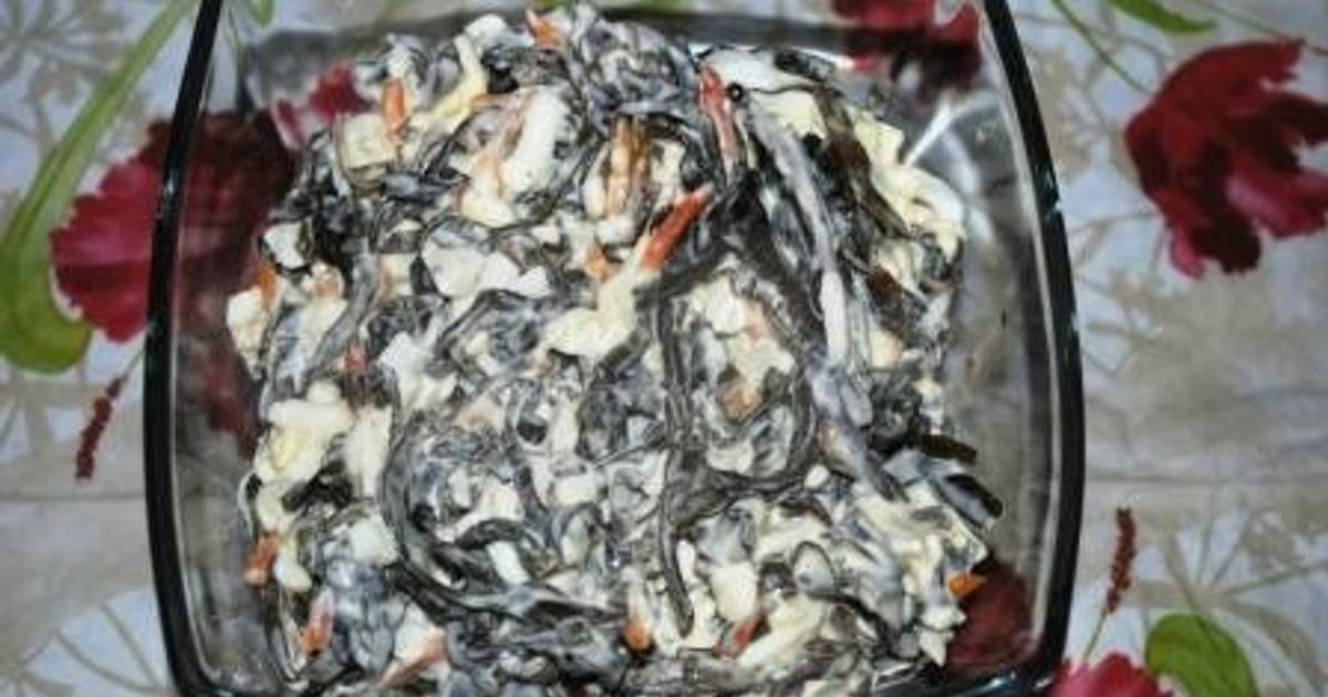 Рецепт Салата Из Морской Капусты С Яйцом