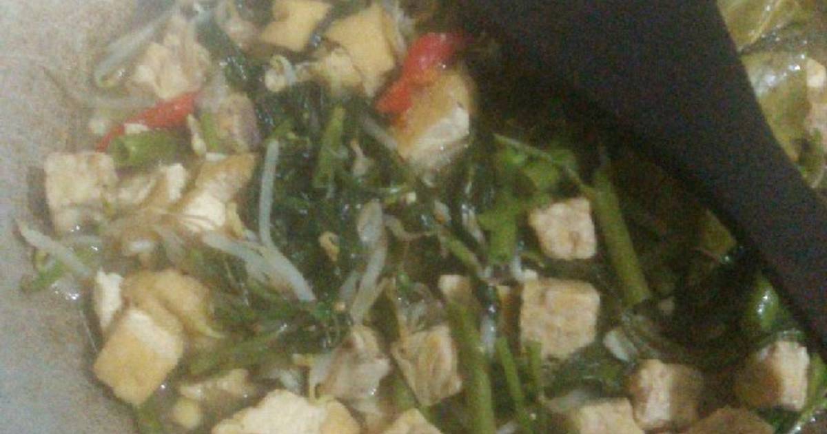 Resep Oseng Kangkung Taoge Tahu Tempe Oleh Dinny Bhp Cookpad