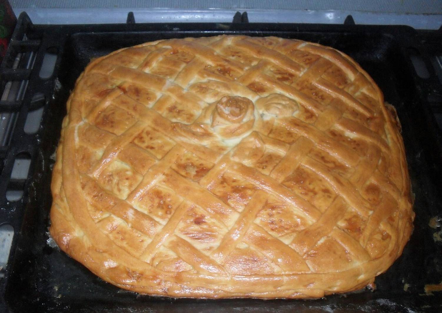 Домашний пирог с картофелем и мясом