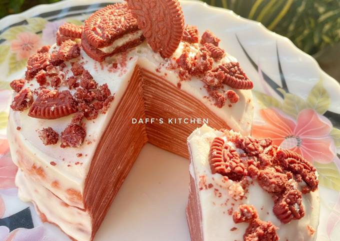 Resep Redvelvet Mille Crepe Cake Oleh Anggela Ayik Cookpad