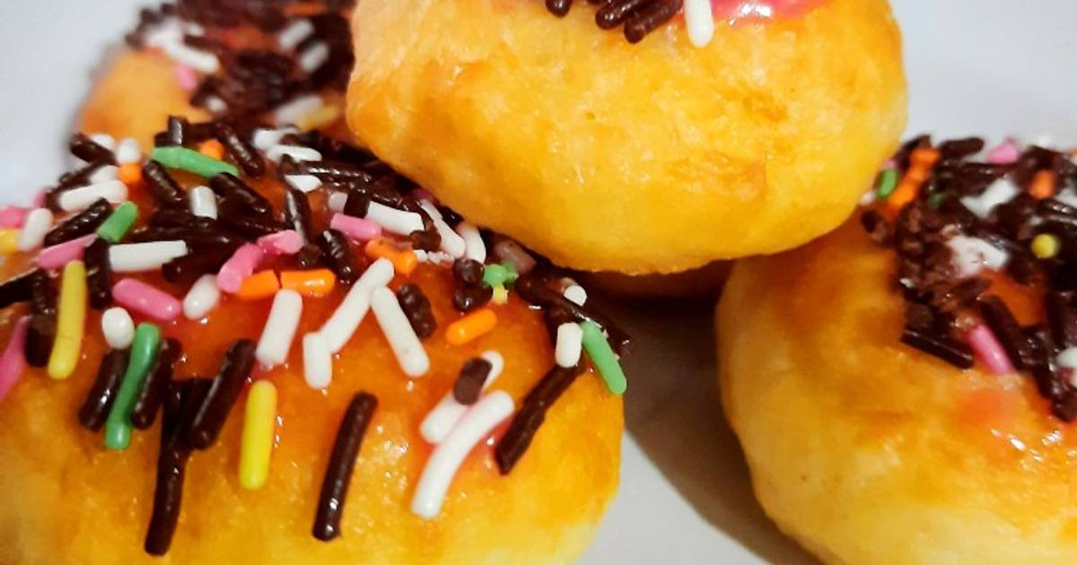 Resep Donat Mini Menul Empuk Super Mudah Oleh Mamadya S Cookpad