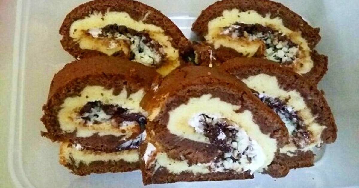 Resep Hurricane Swiss Roll Choco Cheese Oleh Cevella Cookpad