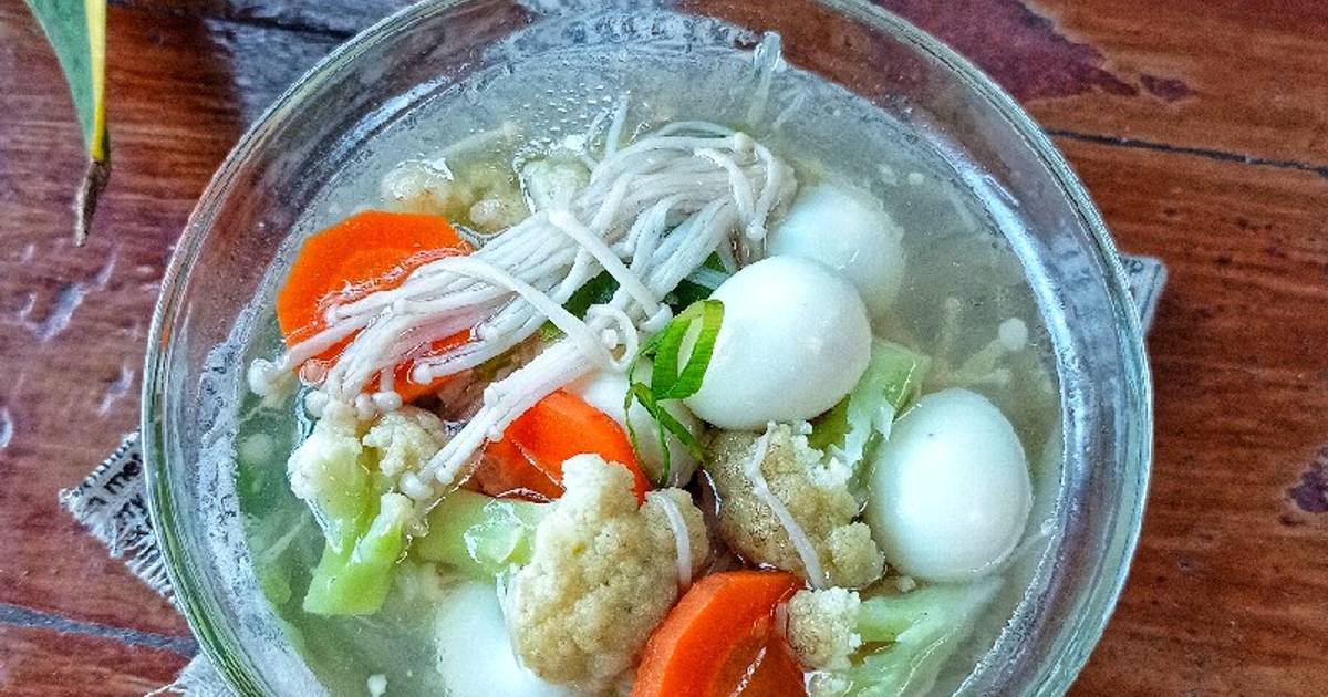 Resep Sup Enoki Telur Puyuh Enak Dan Mudah Cookpad