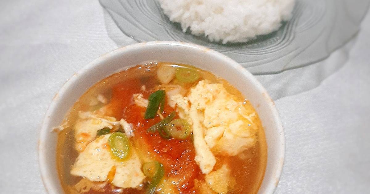 Resep Tan Hua Tang Sup Tomat Telur Oleh Nyonya Farhan Cookpad