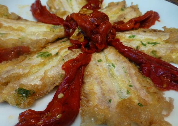 Anchoas del cantábrico con pimientos del piquillo Receta de