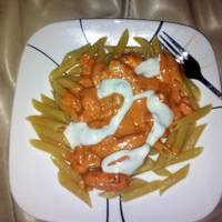 Crockpot Buffalo Chicken Pasta