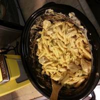 Crockpot Buffalo Chicken Pasta