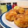 These deadly crabless cakes are belly ripping good! My partner in crime just died from eating. Thanks for the recipe!