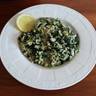 Lately I had a great Greek pita pie filled with a mix of spinach and herbs. It was sooo good and I was wondering how it was made. Then I found this recipe and it is more or less the same filling but with rice and not in fillo dough. :) I added a bit more rice - and the juice of one lemon shortly before serving.
I am so glad you shared this, Cookpad Greece! Thank you! I love it.