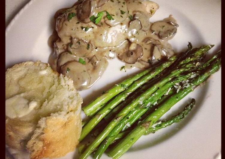 Julia Child's Chicken Breasts with Mushroom and White Wine Sauce Recipe