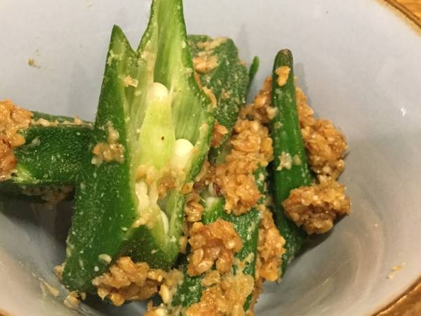Okura with sesame :)