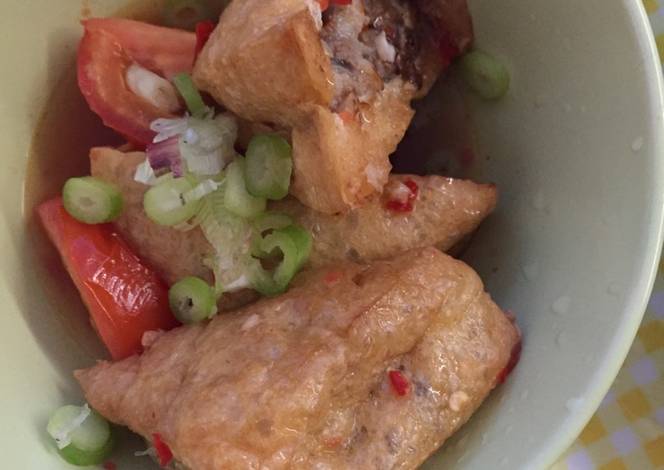 Resep Vietnamese Pork-Stuffed Fried Tofu In Tomato Sauce