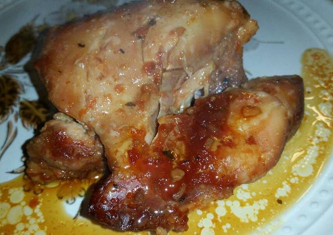 Resep Honey Garlic Chicken Thighs Resep Honey Garlic Chicken Thighs