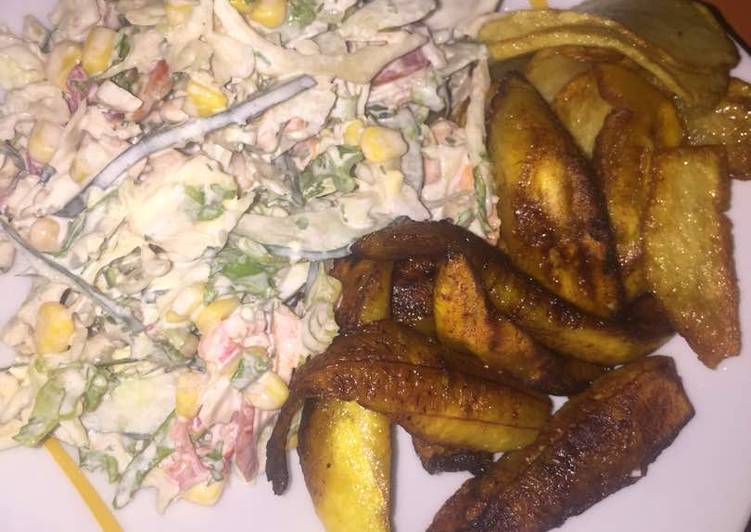  Salad  fried plantain Recipe by Esther  Orims Cookpad