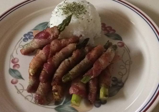 Resep Bacon wrapped asparagus