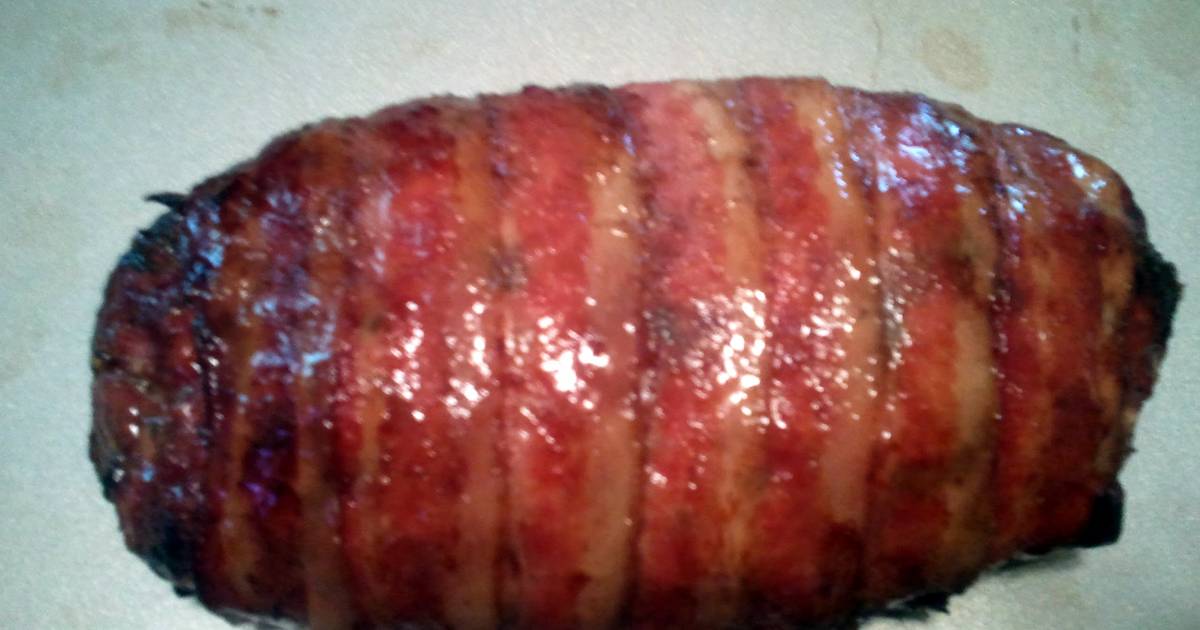 Grilled bacon wrapped meatloaf Recipe by Redash21 Cookpad
