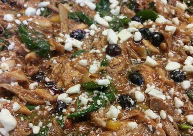Resep Blueberry-BBQ Shredded Chicken Resep Blueberry-BBQ Shredded Chicken