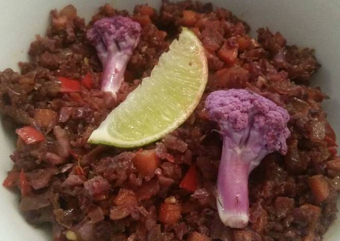 Resep Purple Cauliflower Rice Resep Purple Cauliflower Rice
