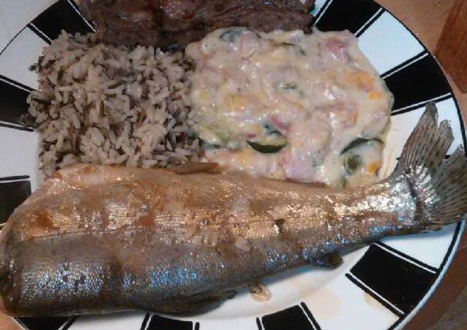 Resep Brad's whiskey teryaki poached trout