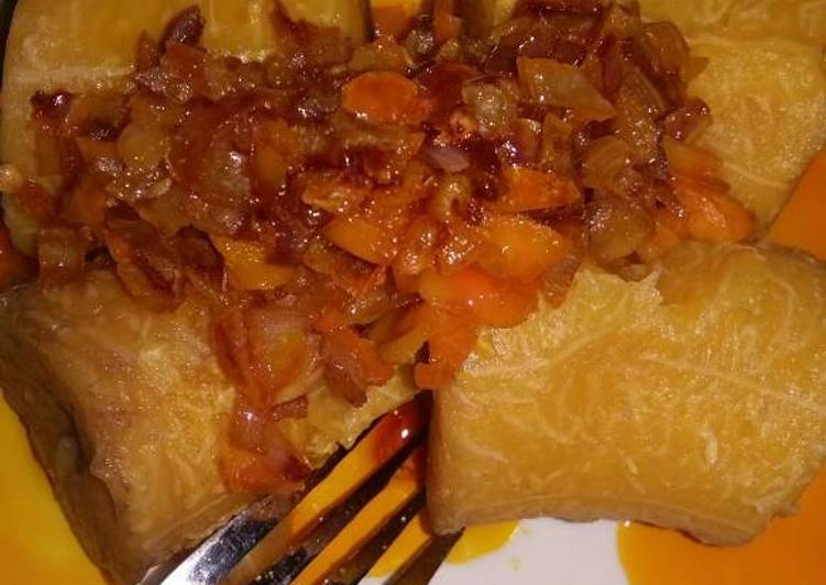 Boiled Plantain & Palm Oil Pepper Sauce Recipe by Glory Ikeke Cookpad