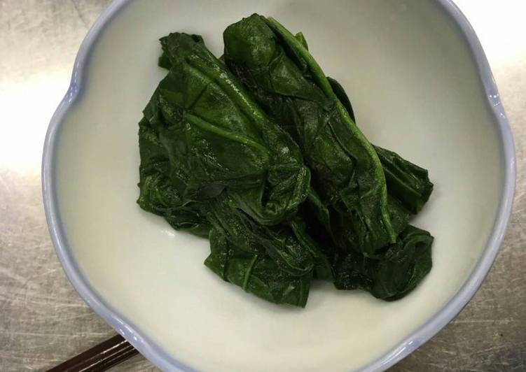 Boiled Spinach Recipe by Cooking club Bistro - Cookpad