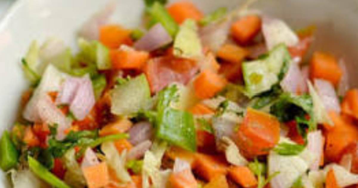 Indian healthy vegetable salad Recipe by Vanika Agrawal ...