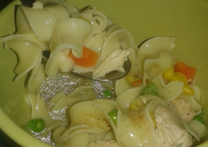 Resep Homemade chicken noodle