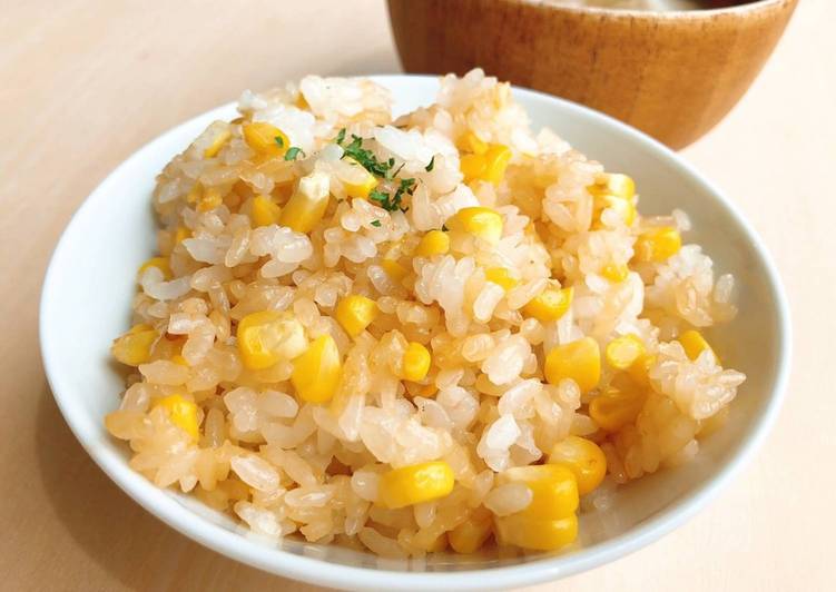 Butter Soy Sauce Corn Rice Recipe by Kanaaneko Cookpad