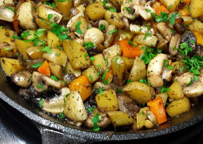 Resep Easy Potato & Veggie Skillet Resep Easy Potato & Veggie Skillet