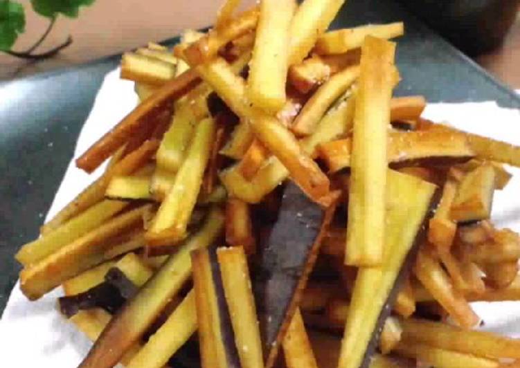 DeepFried Salty Sweet Potato Sticks Recipe by cookpad.japan Cookpad