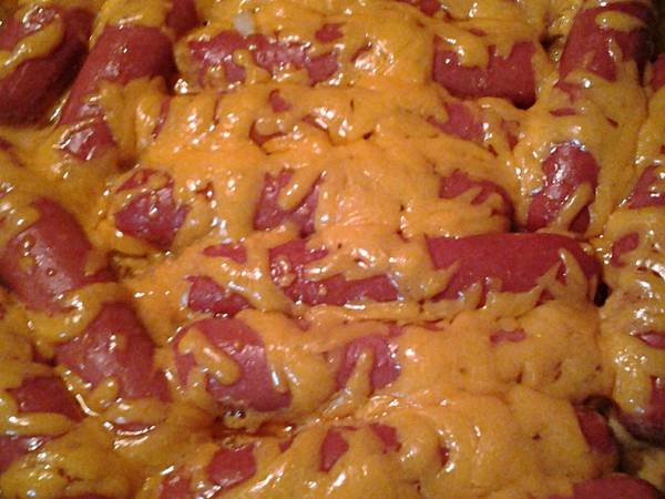 Roasted Hotdogs in Spicy Honey Mustard Sauce