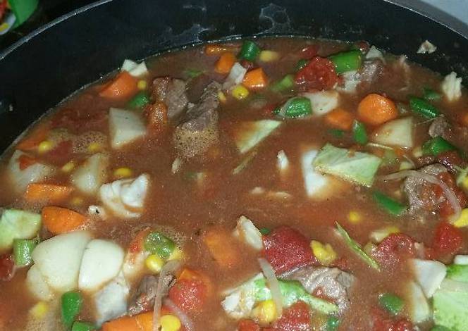 Resep Beef Vegetable Soup