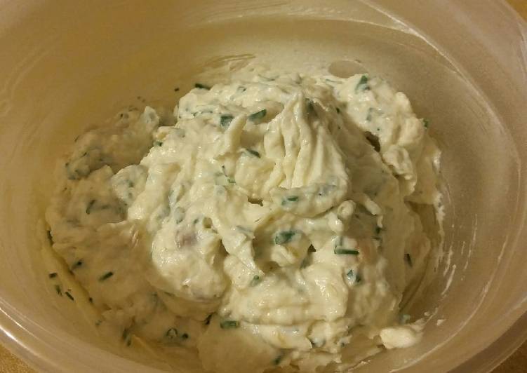 Roasted Garlic & Chive Cream Cheese Spread Recipe by StephieCanCook