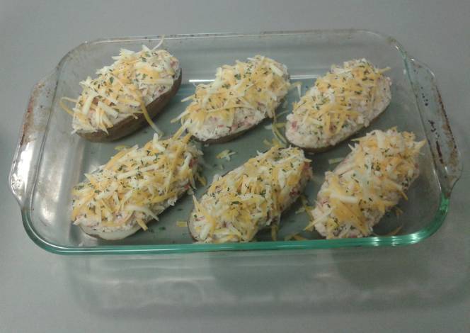 Resep Double Stuffed Potatoes Resep Double Stuffed Potatoes